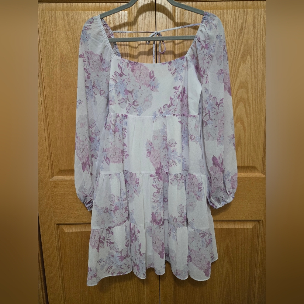 Lucy Paris Purple and White Floral Dress